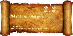 Müller Margó névjegykártya